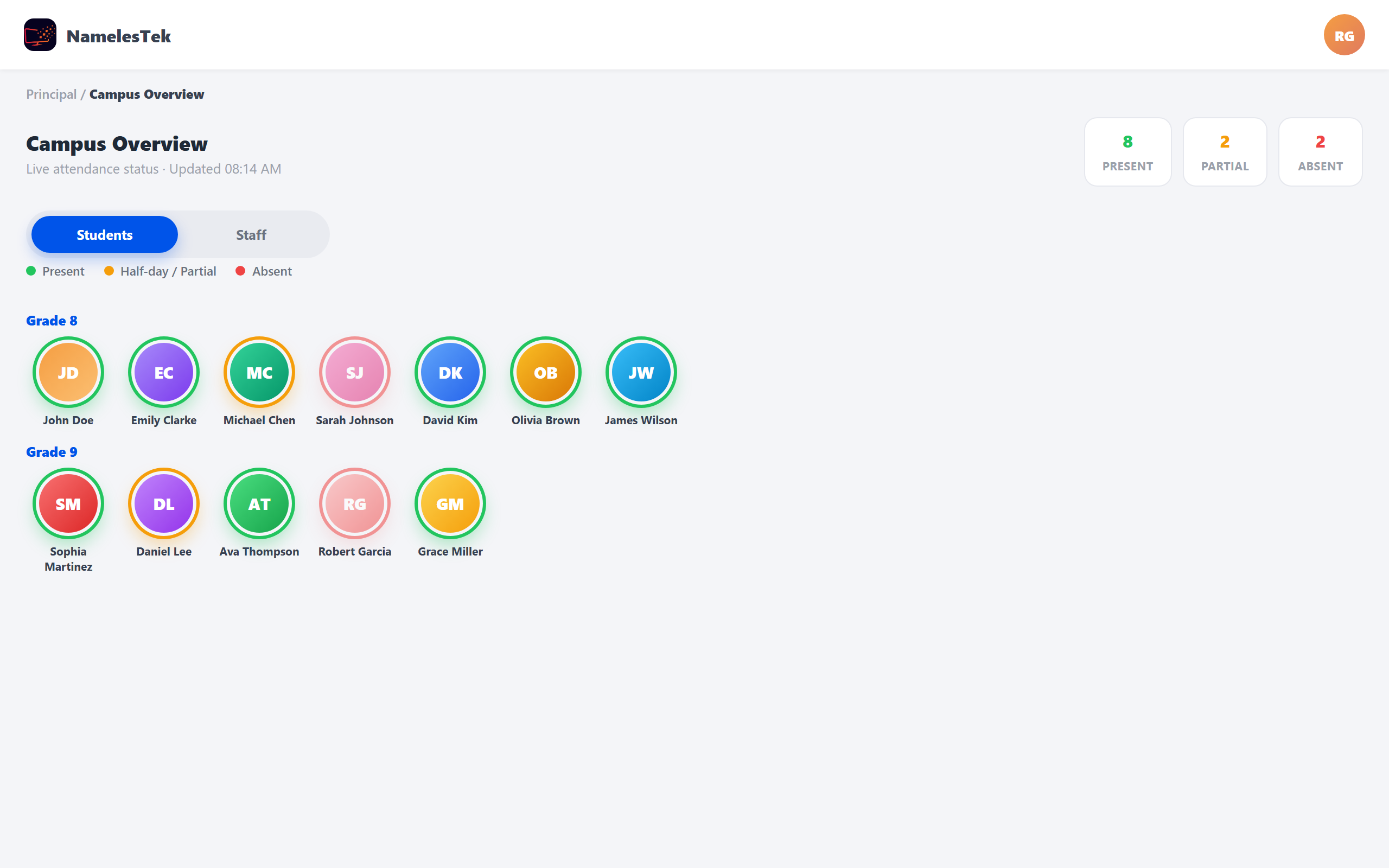 School Management System screenshot
